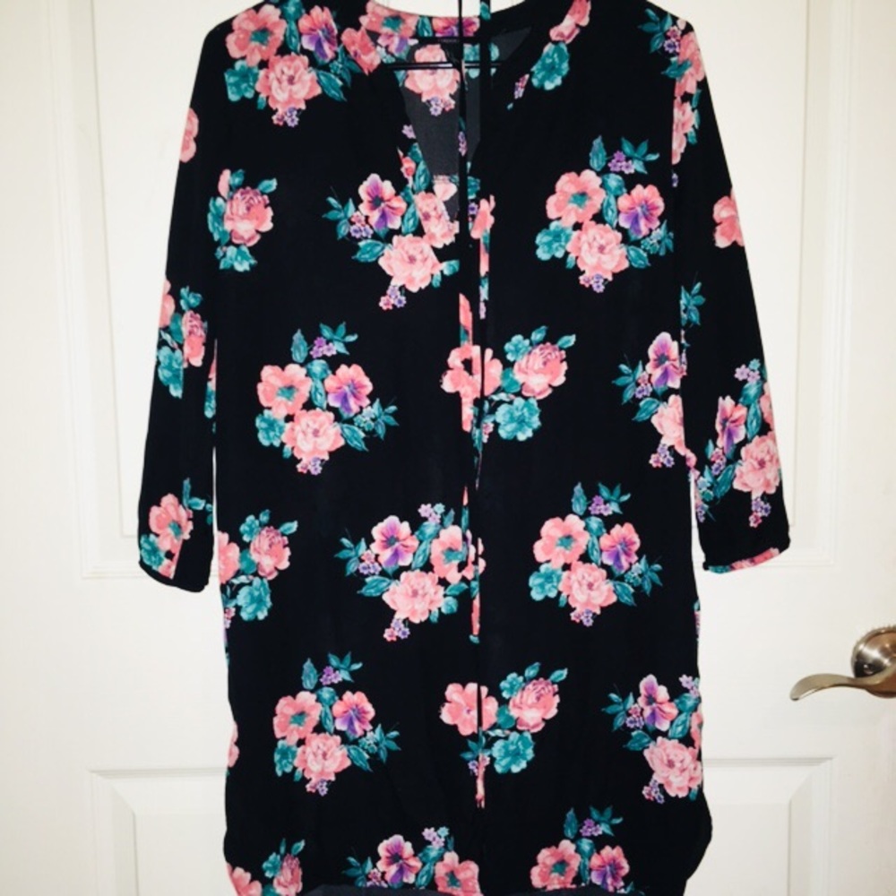 Floral cashmere dress